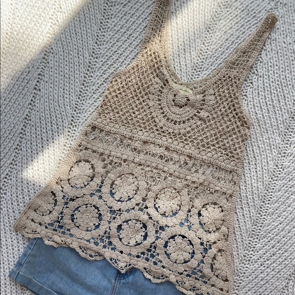 Oatmeal boho top - Picture 2 of 10